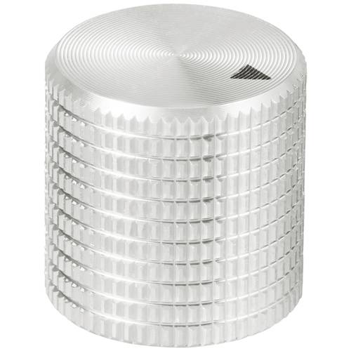TRU COMPONENTS TC-11613848 Drehknopf mit Knopfmarkierung Silber (Ø x H) 17 mm x 17 mm Aluminium 1 St.