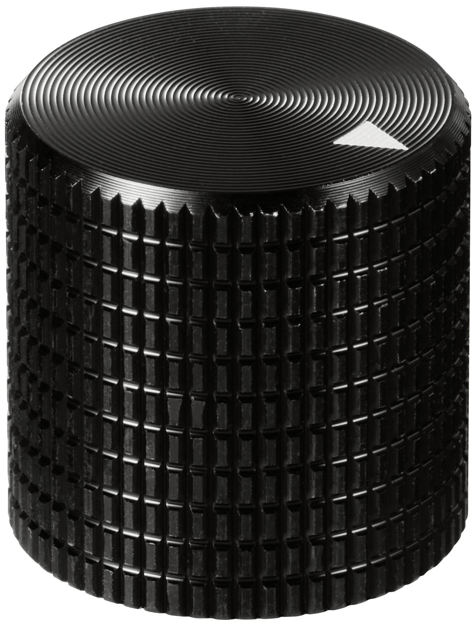 TRU COMPONENTS TC-11613844 Drehknopf mit Knopfmarkierung Schwarz (Ø x H) 17 mm x 17 mm Aluminium 1 St.