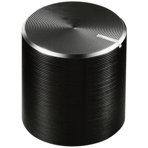 Thumbnail - TRU COMPONENTS TC-11613916 Drehknopf mit Knopfmarkierung Schwarz (Ø x H) 13 mm x 13 mm Aluminium, Plastik 1 St.