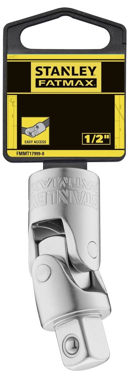 'Stanley FatMax' Gelenkadapter, 1/2 Zoll-Antrieb, für einfache Zugänglichkeit in engen Räumen. Silbernes, robustes Design.