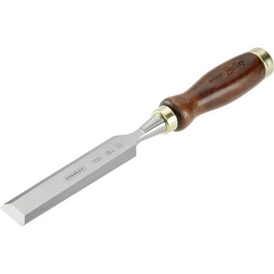 Holzmeißel mit geschliffener Klinge und hölzernem Griff, für Holzarbeiten.