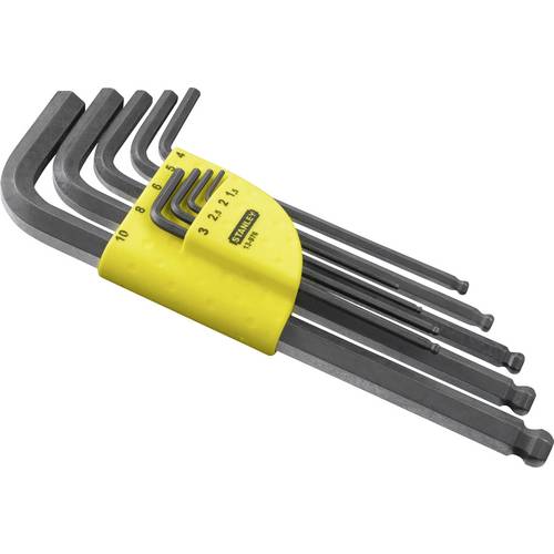 STANLEY Winkelschraubendreher-Set 1.5 mm, 2 mm, 2.5 mm, 3 mm, 4 mm, 5 mm, 6 mm, 8 mm, 10 mm 9teilig