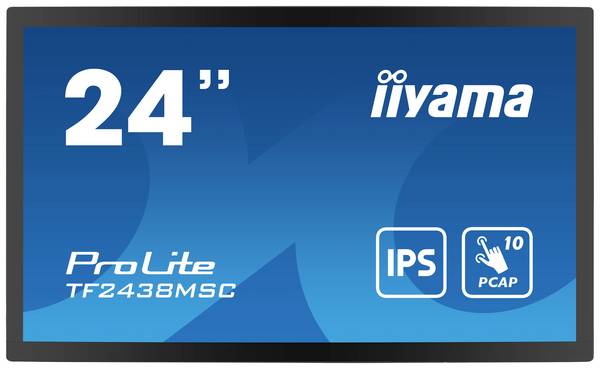 Iiyama 23,8" Bonded PCAP Touchscreen-Monitor EEK: E (A - G)  60.5 cm (23.8 Zoll) 1920 x 1080 Pixel 16:9 5 ms HDMI®, DisplayPort, USB-A (USB 3.2 Gen 1) IPS LED