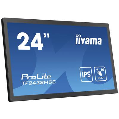 Ein 24-Zoll-Monitor von iiyama, Modell 'ProLite TF2438MSC', mit IPS-Technologie und 10-Punkt-Touchscreen-Funktionalität.