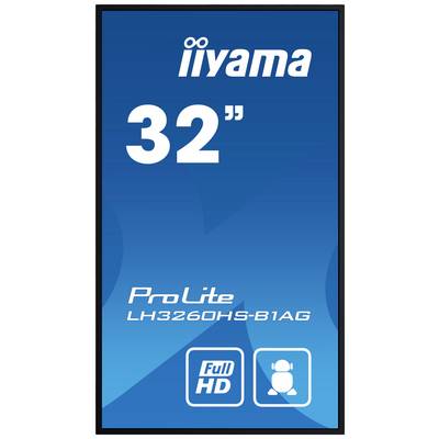Werbung für einen 32 Zoll iiyama ProLite Monitor, Modell LH3260HS-B1AG, mit Full HD-Auflösung und Augenschonungsfunktion.