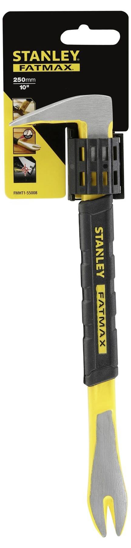 'Stanley FatMax' Brecheisen, 250 mm, mit komfortablem Griff und spitzem Ende zum Entfernen von Nägeln; verpackt für den Verkauf.