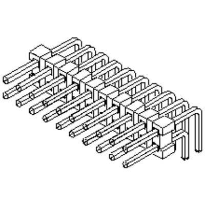 Molex Einbau-Stiftleiste (Standard)    717640108 1 St. Tube