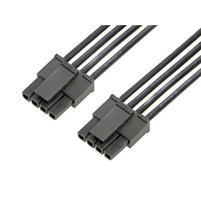 Zwei schwarze 6-polige PCIe-Stromkabel mit rechteckigen Steckern, die für den Anschluss an Grafikkarten in Computern verwendet werden.