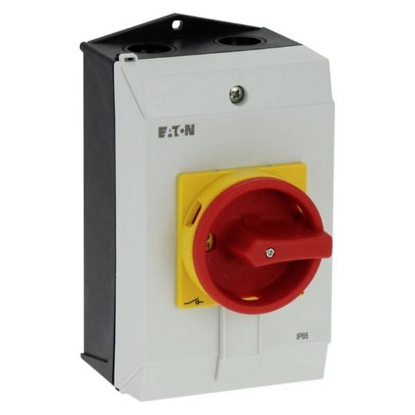 Eaton P1-40/I2H/SVB EIN-AUS-Schalter mit NOT-Aus-Schalter, verriegelbar 40 A 690 V 1 x 90 ° Grau, Schwarz, Rot, Gelb 1 St.
