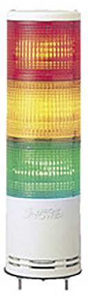 Ampellicht mit drei Farben: Rot, Gelb, Grün. Zeigt Status oder Signal an, vermutlich zur Anzeige von Maschinenzuständen.