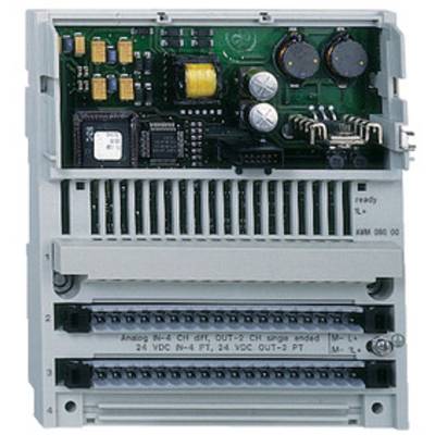 Ein elektronisches Steuergerät mit Leiterplatte und Anschlüssen. Oben sind mehrere Schaltkreise und Komponenten sichtbar.
