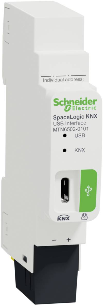 SCHNEIDER ELECTRIC Schneider SpaceLogic KNX MTN6502-0101 USB-Schnittstelle DIN-Schiene