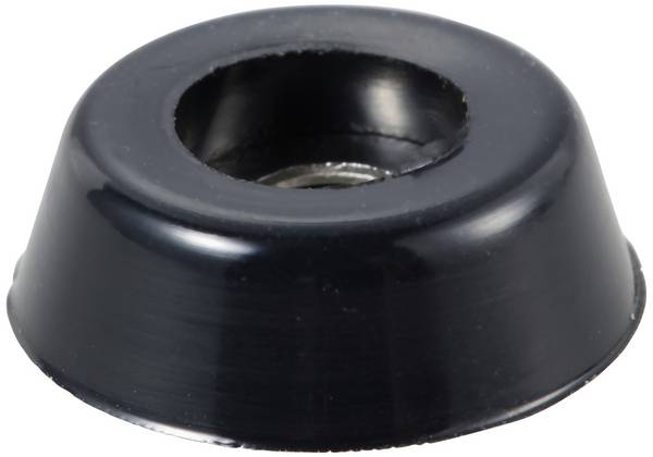 TRU COMPONENTS TC-11654308 Gerätefuß verschraubbar, rund Schwarz (B x H) 15 mm x 5 mm 1 St.