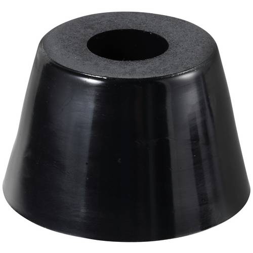 TRU COMPONENTS TC-11654324 Gerätefuß verschraubbar, rund Schwarz (B x H) 25 mm x 15 mm 1 St.