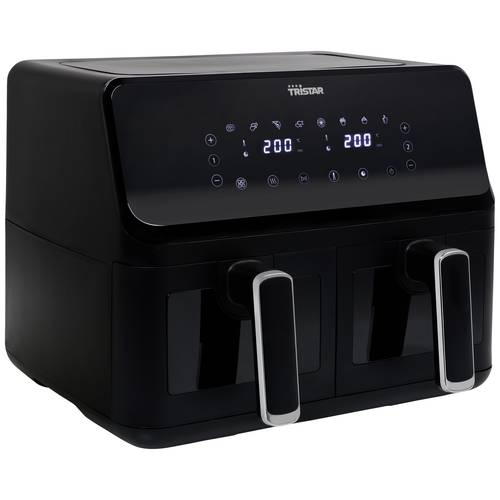 Tristar FR-9040 Doppel-Fritteuse 8 l 2700 W Heißluft-Funktion, Timerfunktion, Antihaftbeschichtung, Temperaturvorwahl Sc...