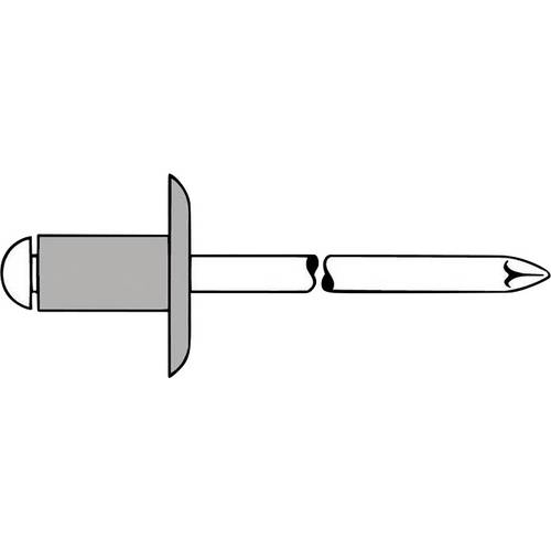Gesipa 1454118 Blindniete Stahl Aluminium Aluminium 250 St.
