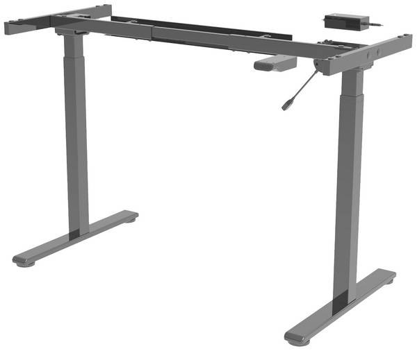 DIGITUS - Elektrisch höhenverstellbares Tischgestell, Single-Motor, 2-Stufen, Schwarz