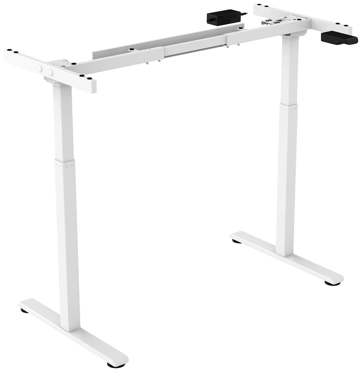 DIGITUS - Elektrisch höhenverstellbares Tischgestell, Single-Motor, 2-Stufen, Weiß-0