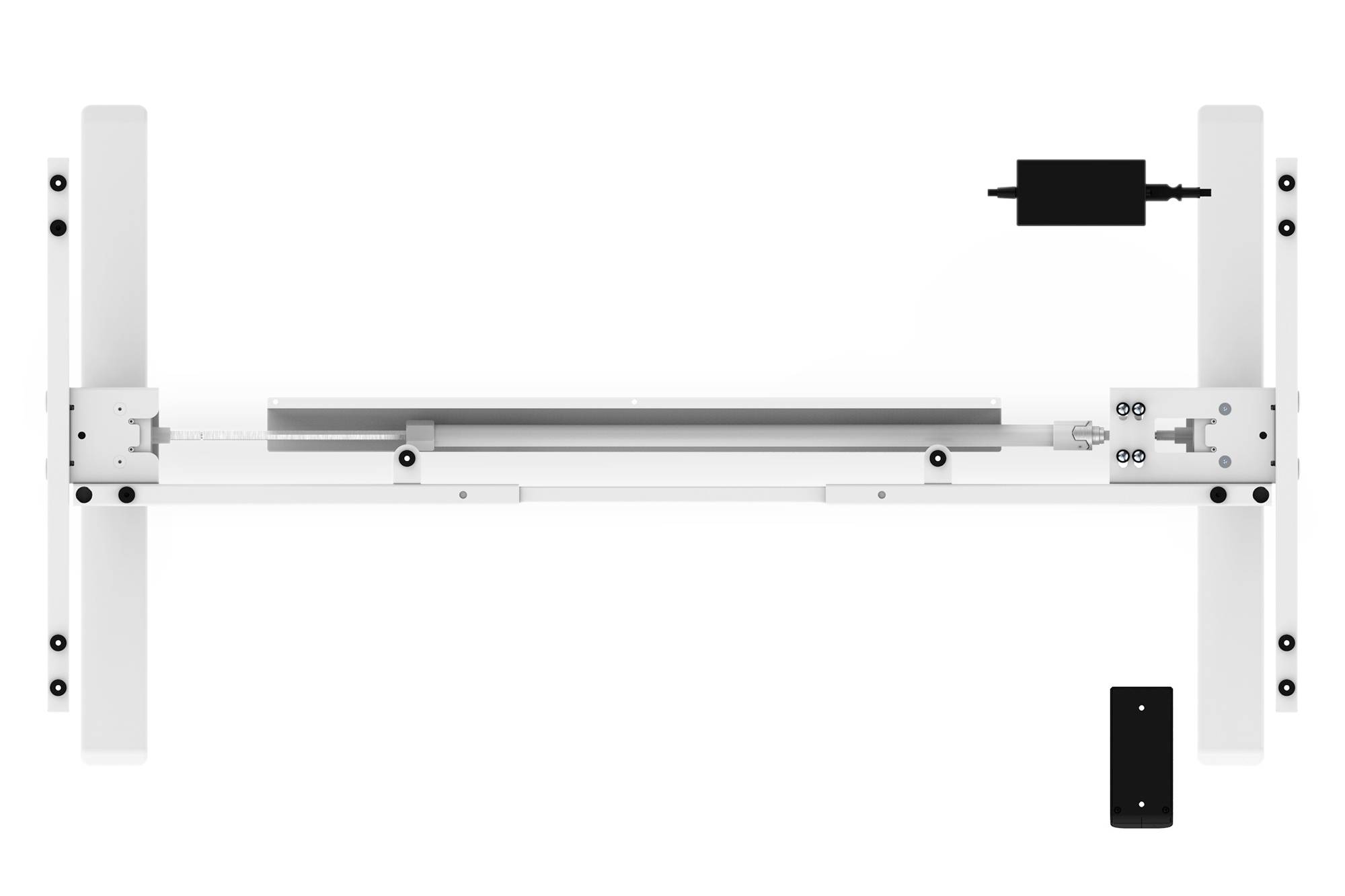 DIGITUS - Elektrisch höhenverstellbares Tischgestell, Single-Motor, 2-Stufen, Weiß-4