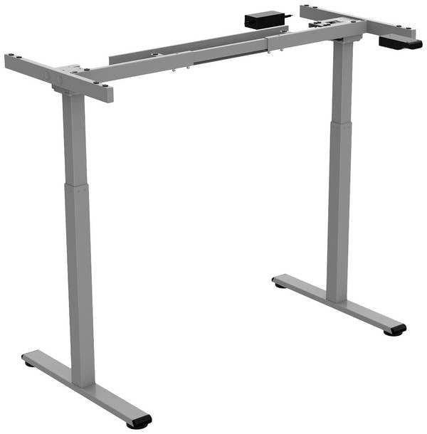 DIGITUS - Elektrisch höhenverstellbares Tischgestell, Single-Motor, 2-Stufen, Grau