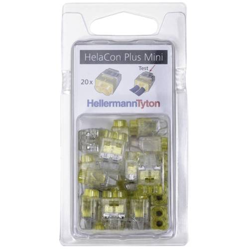 HellermannTyton 148-90054 HCPM-2-Blister-PC-CL/YE (20) Verbindungsklemme flexibel: 1.0-2.5 mm² starr: 0.5-2.5 mm² Polzah...