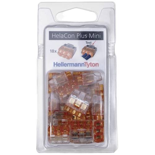 Thumbnail - HellermannTyton 148-90055 HCPM-3-Blister-PC-CL/OG (18) Verbindungsklemme flexibel: 1.0-2.5 mm² starr: 0.5-2.5 mm² Polzah...