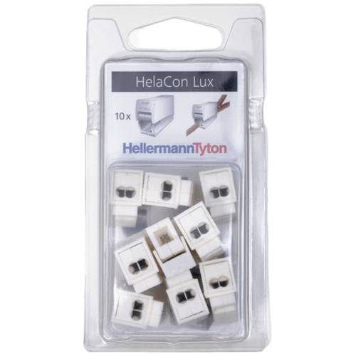 HellermannTyton 148-90058 HECL-2/1-Blister-PA66-WH (10) Verbindungsklemme flexibel: 0.5-2.5 mm² starr: 0.75-2.5 mm² Polz...
