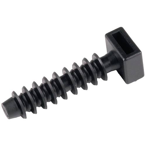 Thumbnail - HellermannTyton LOK01B-PA6HIR-BK (100) Befestigungssockel schraubbar 151-80500 Schwarz 100 St.