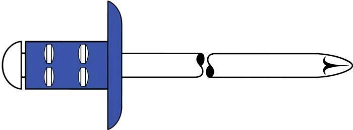 Gesipa 1433872 Mehrbereichsblindniete 4 mm Stahl Stahl Stahl PolyGrip® 500 St.-1