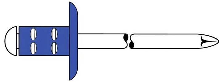 Gesipa 1433874 Mehrbereichsblindniete Stahl Stahl PolyGrip® 250 St.