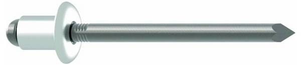 Gesipa 1455170 Blindniete (Ø x L) 5 mm x 12 mm Edelstahl Edelstahl Edelstahl Blindniet A2/A2 5x12mm Standard KS 6,0-8,0mm 500 St.