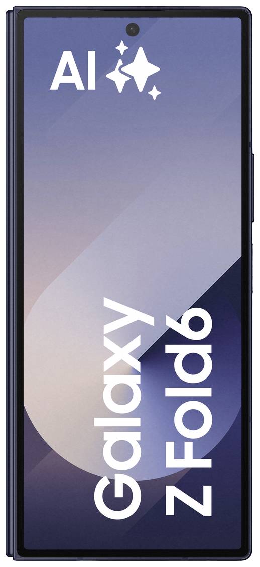 'GalaxY Z Fold6' und 'AI'-Text auf einem Smartphone-Display.
