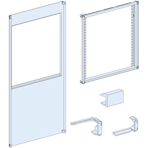 PrismaSeT-P, Frontplatte, 10x FuPacT ISFL160/4-5x ISFL250-630,185mm Sammelschiene,vertikal,Breite=650mm,Höhe=24+12Module...