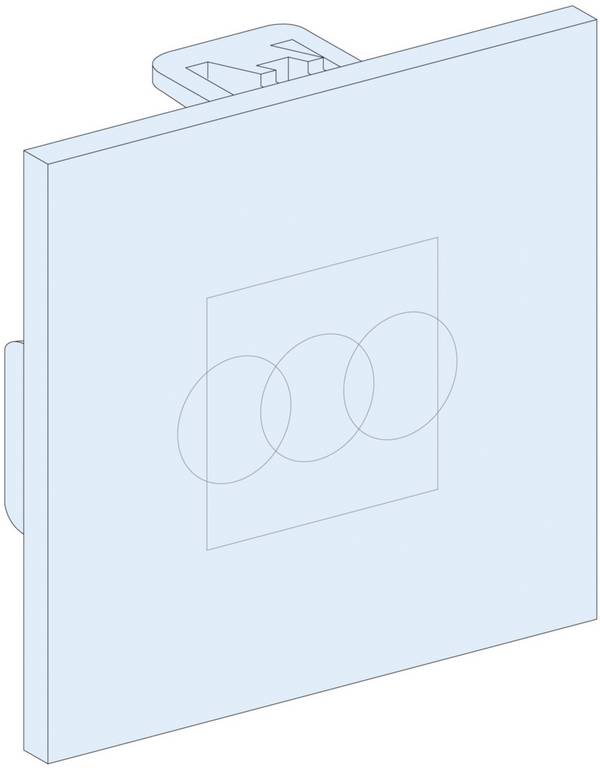 PrismaSeT-P, Frontplattenblindabdeckung, 72x72mm,mit Vorprägungen   LVS03907 Schneider Electric Inhalt: 1 St.
