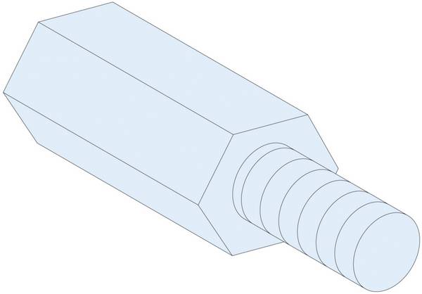 PrismaSeT-P, Abstandshalter, hexagonal,M5,Höhe=23mm,(4Stück)   LVS03186 Schneider Electric Inhalt: 1 St.