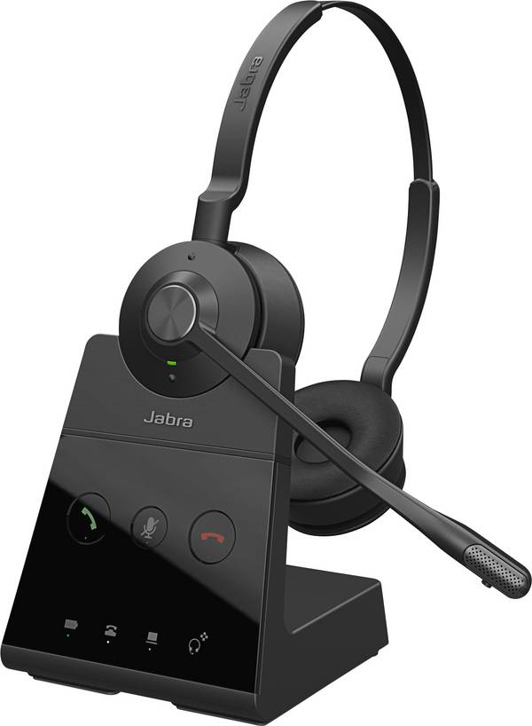 Jabra Engage 65 SE Stereo  On Ear Headset DECT, kabelgebunden Stereo Schwarz Noise Cancelling Mikrofon-Stummschaltung, NFC