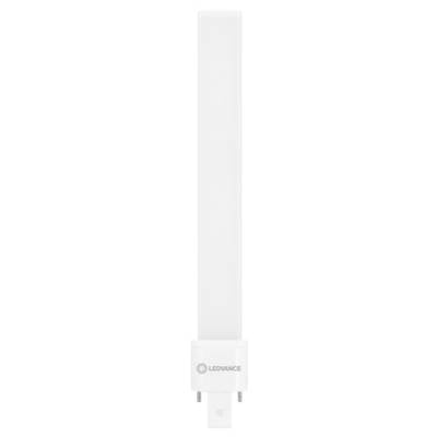 Eine LED-Glühbirne mit einem langen, rechteckigen, flachen Design und zwei Metallstiften zur Verbindung, mit der Marke „LEDVANCE" an der Basis.