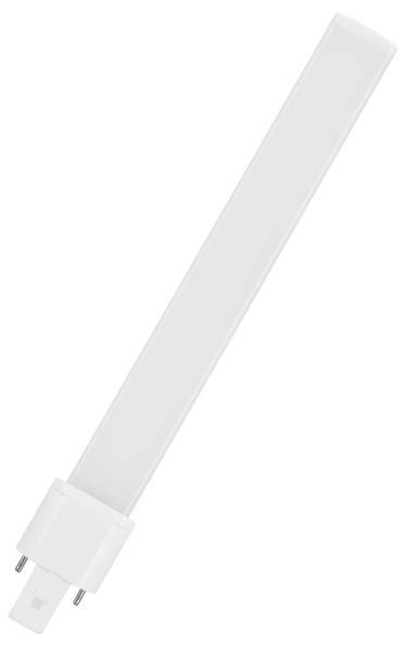 Eine LED-Röhrenleuchte mit kompakter, rechteckiger Form und zwei Stiften auf der Basis, entwickelt für energieeffiziente Beleuchtungslösungen.
