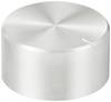 TRU COMPONENTS TC-11696476 Drehknopf mit Knopfmarkierung Silber (Ø x H) 25 mm x 13 mm Aluminium, Plastik 1 St.
