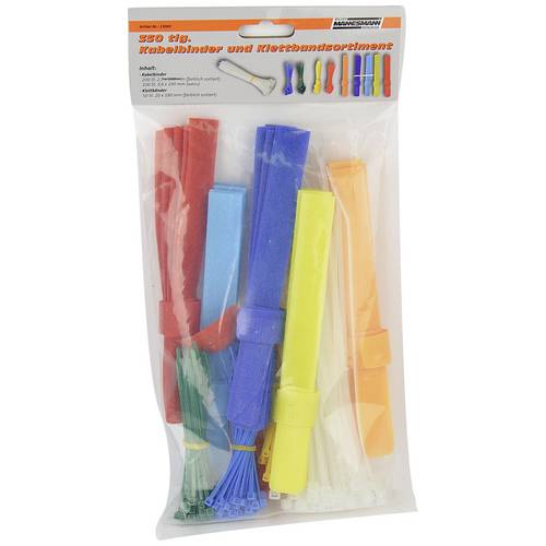 Thumbnail - Brüder Mannesmann M13060 Kabelbinder 100 mm, 180 mm, 200 mm Weiß, Rot, Grün, Gelb, Blau 350 Teile