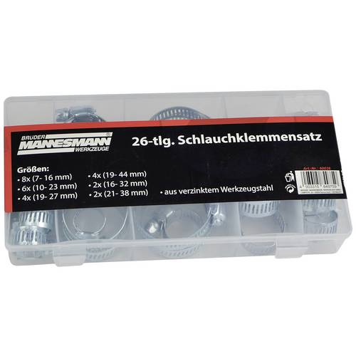 Thumbnail - Brüder Mannesmann Schlauchschellen M60026 Bündel-Ø-Bereich 7 bis 44 mm 1 Set