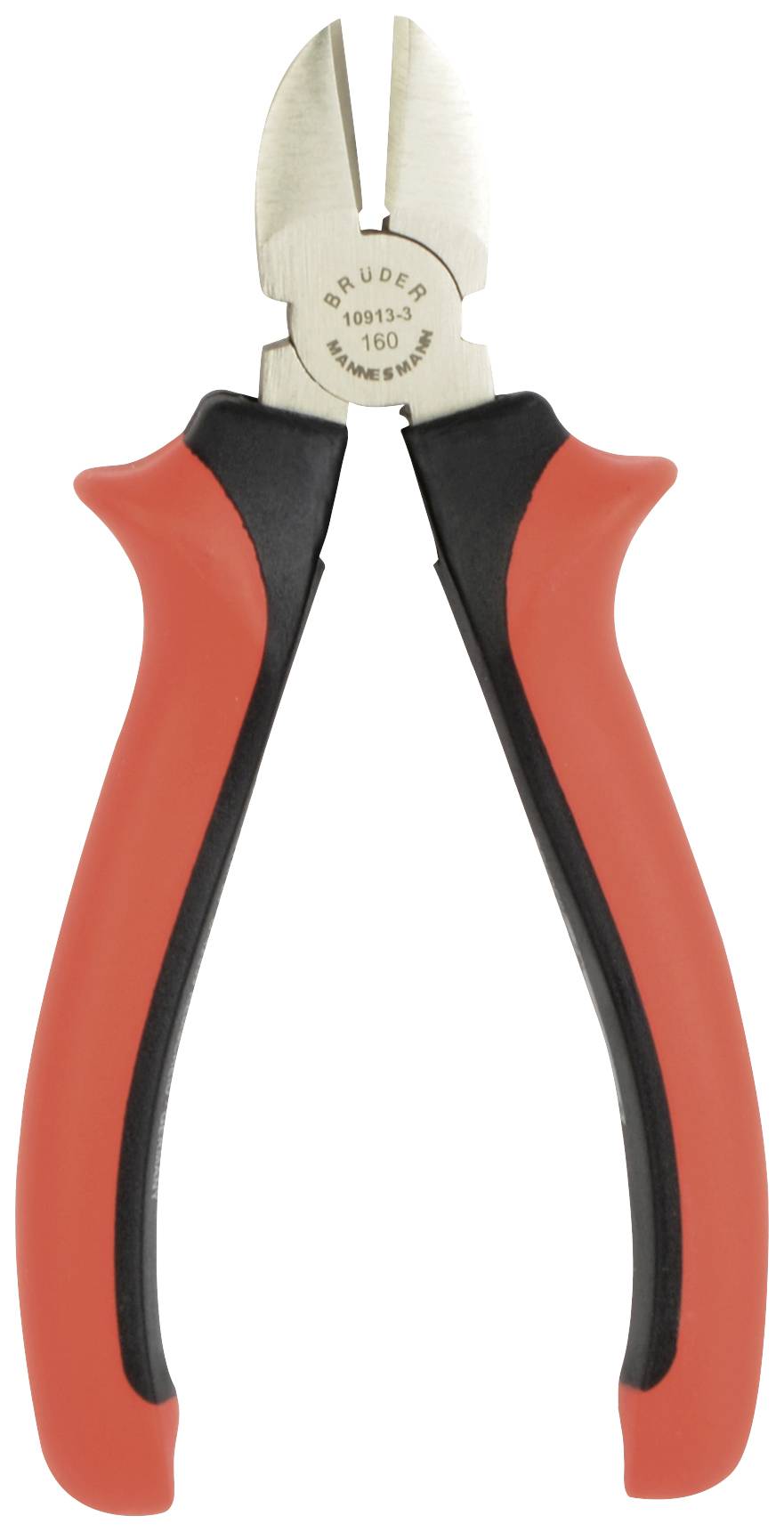 Seitenschneider mit roten und schwarzen Griffen, geeignet zum Schneiden von Draht oder Kabeln.