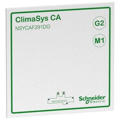 Schneider Electric ClimaSys CA NSYCAF291DG Kühlgerät Abdeckplatte, Logos und Modellnummer sind sichtbar.