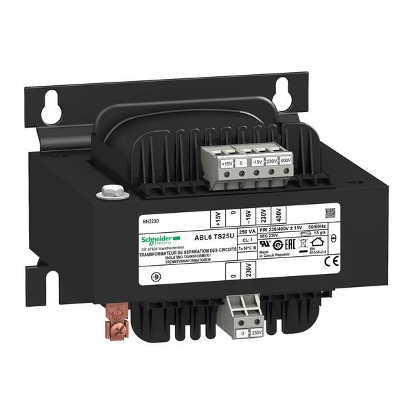 Schneider Electric Sicherheits-/Trenntrafo 1x230 V, 250VA ABL6TS25U