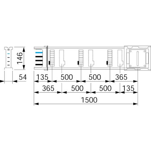 Schneider Electric KSA250ED4156 Schienenverteiler Inhalt 1 St.