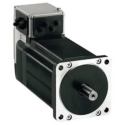 Ein schwarzer Elektromotor mit silbernem Gehäuse und sichtbarer Welle, geeignet für industrielle Anwendungen.