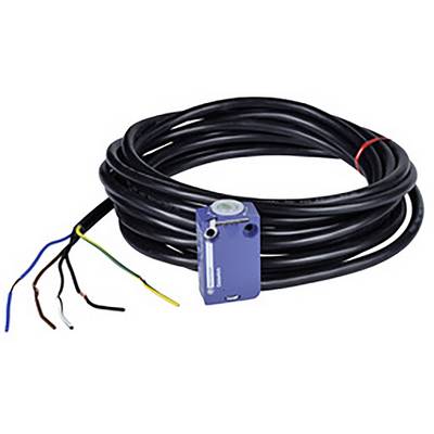 Ein langer schwarzer Kabelstrang mit einem blauen Sensor an einem Ende. Mehrere farbige Drähte ragen aus dem anderen Ende heraus.