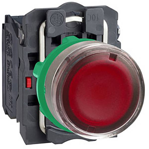 Schneider Electric XB5AW34B5C0 Leuchtdrucktaster, kompl, Kunststoff, tastend, rot, 22mm, 24V, 1S+1Ö, in grau Leuchttaster 1 St.