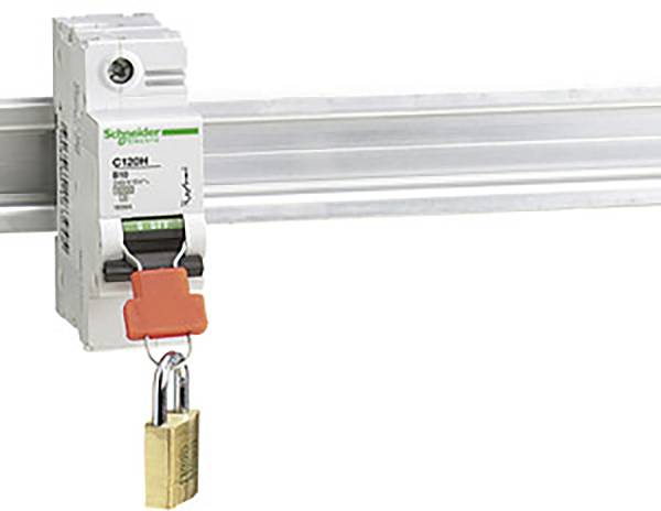 Schneider Electric 27145 Verriegelungselement für LS-Schalter C120 in EIN oder AUS Stellung Kleinverteilerzubehör 4 St.