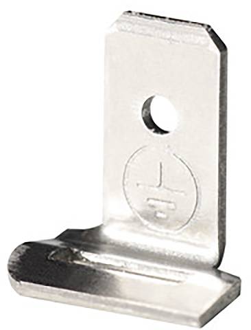 Metallwinkelhalterung mit einem Loch zur Befestigung, geeignet für Regale oder Möbelkonstruktionen.